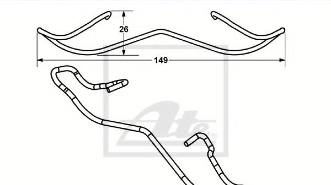 Arc, etrier frana FORD MONDEO II Combi (BNP) (1996 - 2000) ATE 11.8116-0301.1 piesa NOUA