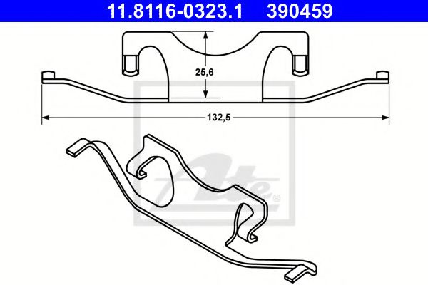 Arc, etrier frana MERCEDES E-CLASS (W211) (2002 - 2009) ATE 11.8116-0323.1 piesa NOUA