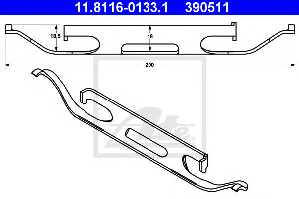Arc, etrier frana MERCEDES S-CLASS (W220) (1998 - 2005) ATE 11.8116-0133.1 piesa NOUA