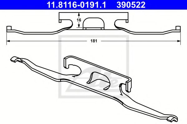 Arc, etrier frana MERCEDES SPRINTER 2-t caroserie (901, 902) (1995 - 2006) ATE 11.8116-0191.1 piesa NOUA