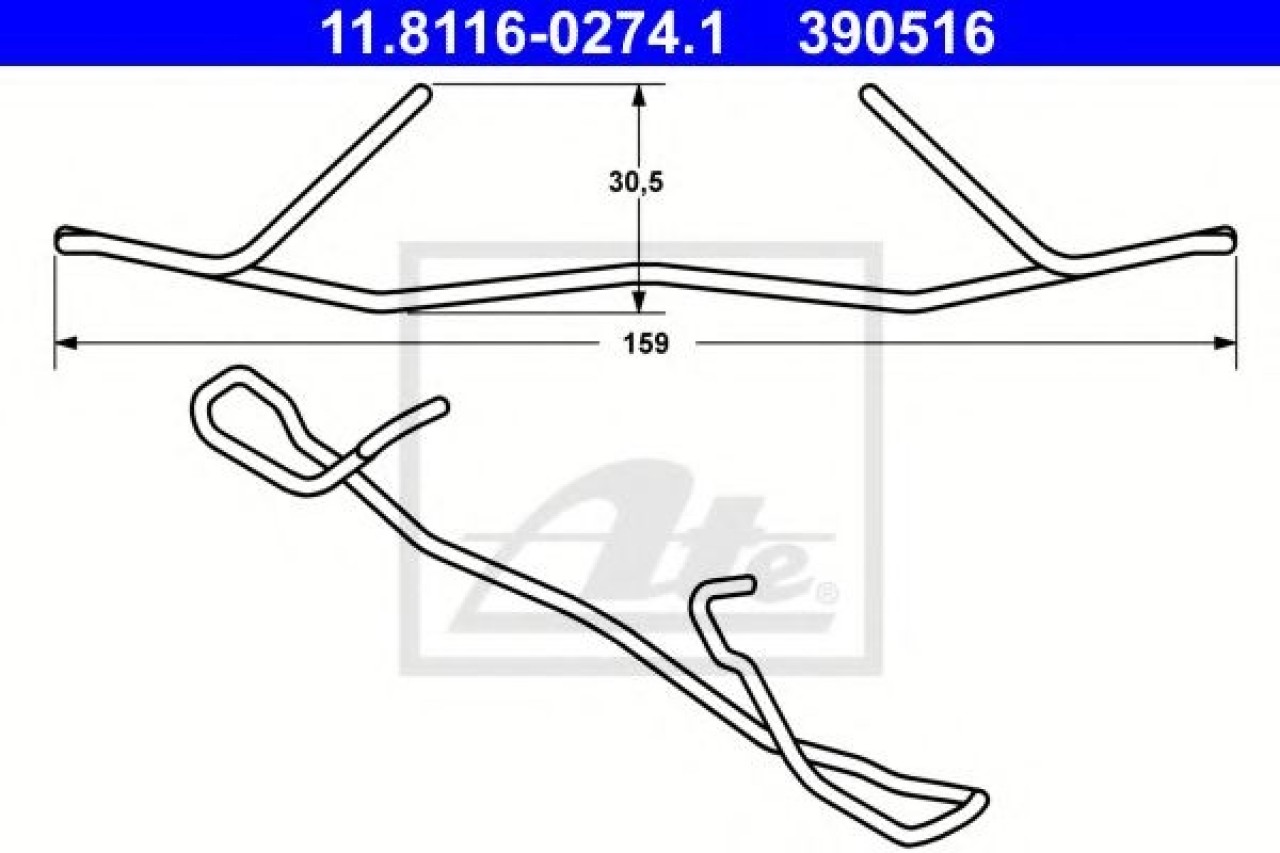 Arc, etrier frana MINI MINI Cabriolet (R52) (2004 - 2007) ATE 11.8116-0274.1 piesa NOUA