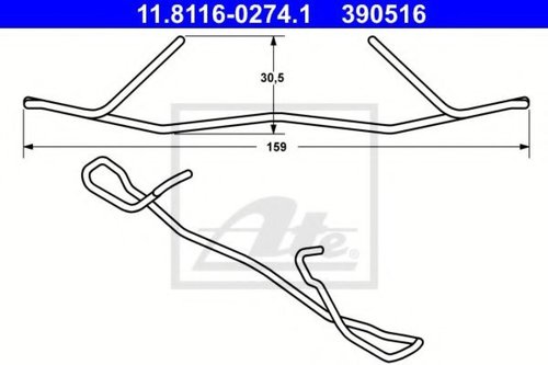 Arc, etrier frana MINI MINI Cabriolet (R52) (2004 - 2007) ATE 11.8116-0274.1 piesa NOUA