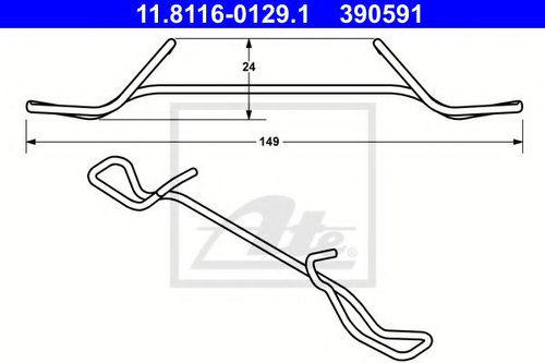 Arc, etrier frana OPEL ASTRA F Combi (51, 52) (1991 - 1998) ATE 11.8116-0129.1 piesa NOUA