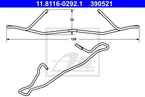 Arc, etrier frana OPEL CORSA C (F08, F68) (2000 - 2009) ATE 11.8116-0292.1 piesa NOUA