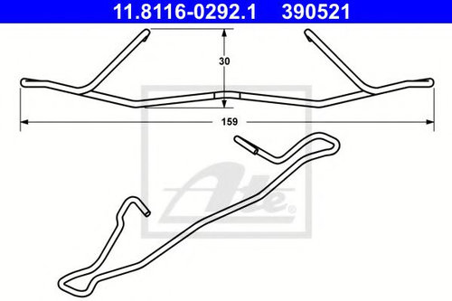 Arc, etrier frana OPEL CORSA C (F08, F68) (2000 - 2009) ATE 11.8116-0292.1 piesa NOUA