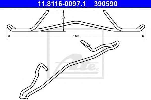 Arc, etrier frana OPEL VECTRA B Combi (31) (1996 - 2003) ATE 11.8116-0097.1 piesa NOUA