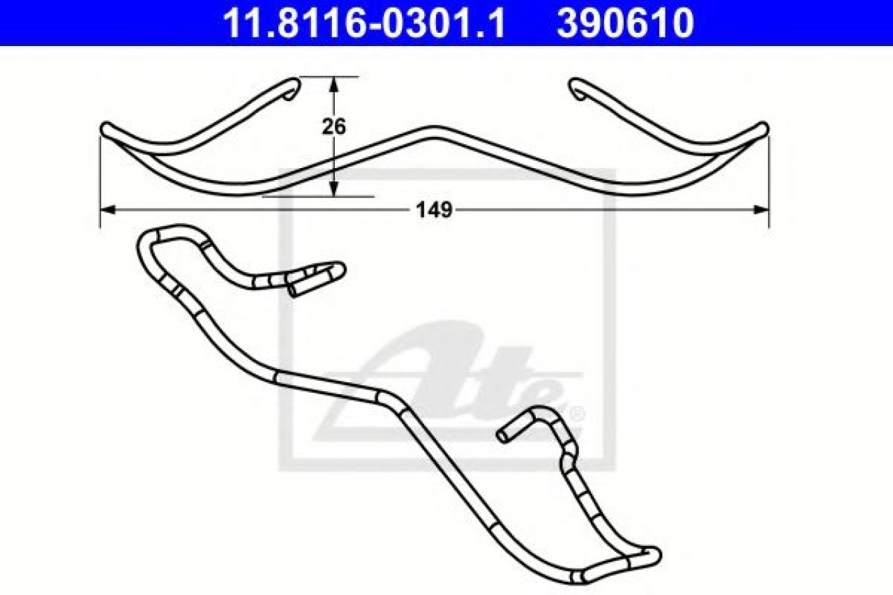 Arc, etrier frana RENAULT ESPACE IV (JK0/1) (2002 - 2015) ATE 11.8116-0301.1 piesa NOUA