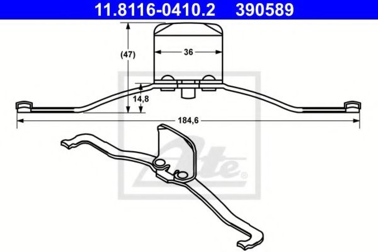 Arc, etrier frana SKODA SUPERB II Combi (3T5) (2009 - 2015) ATE 11.8116-0410.2 piesa NOUA