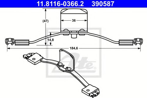 Arc, etrier frana VOLVO S60 I (2000 - 2010) ATE 11.8116-0366.2 piesa NOUA
