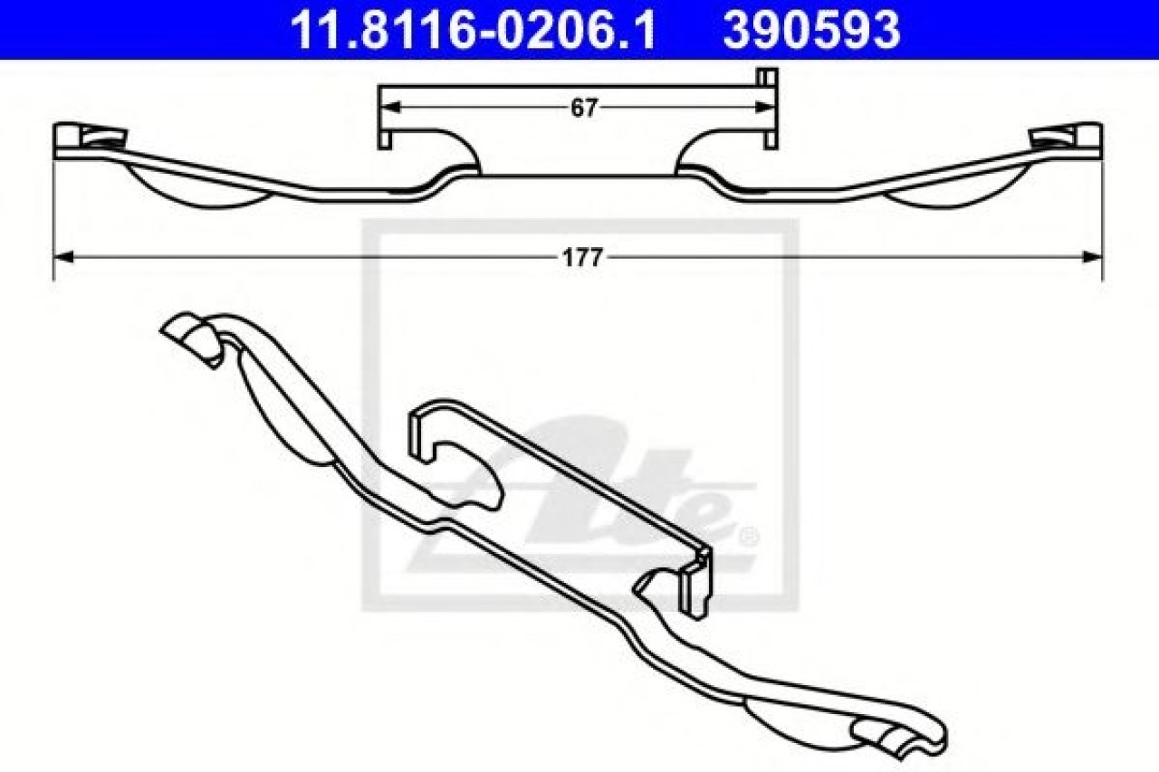 Arc, etrier frana VOLVO XC70 II (2007 - 2016) ATE 11.8116-0206.1 piesa NOUA