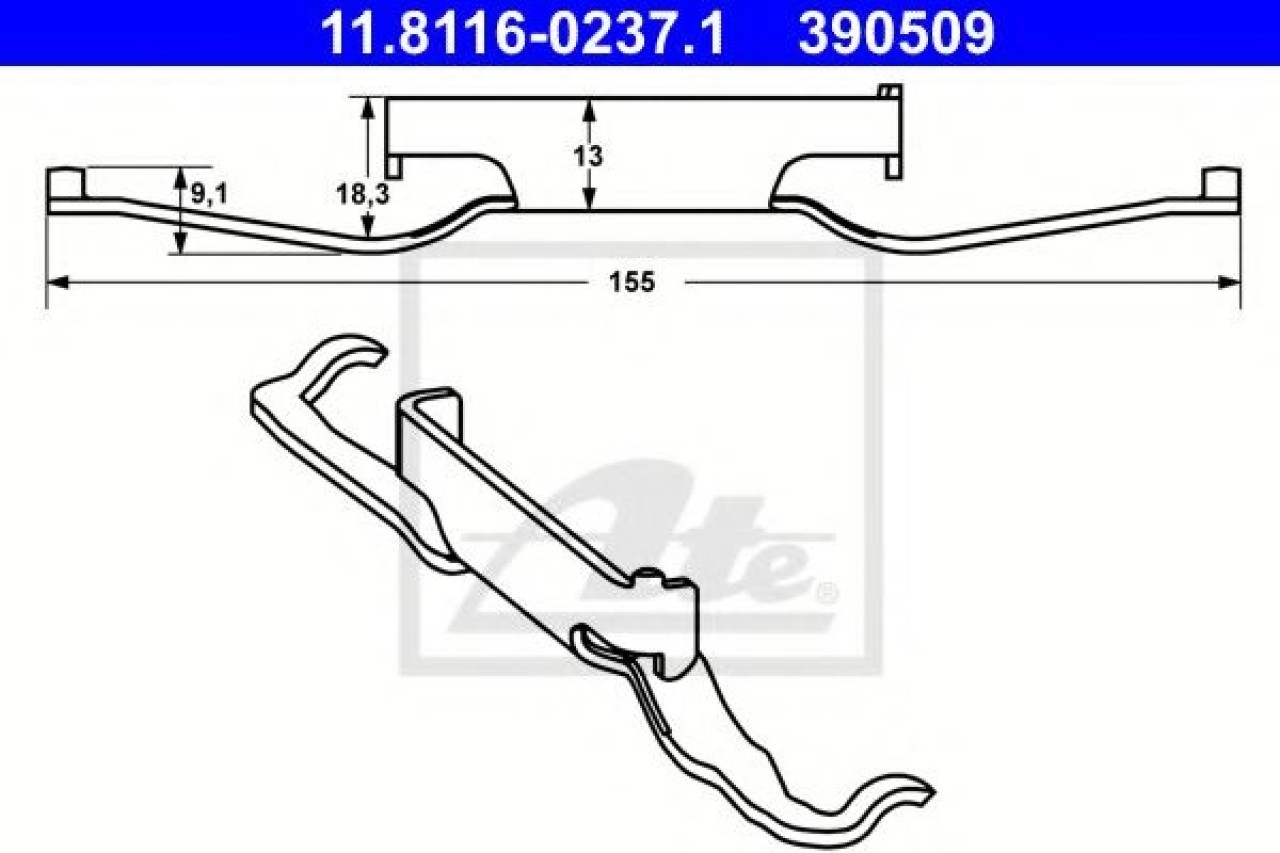 Arc, etrier frana VW TOUAREG (7LA, 7L6, 7L7) (2002 - 2010) ATE 11.8116-0237.1 piesa NOUA