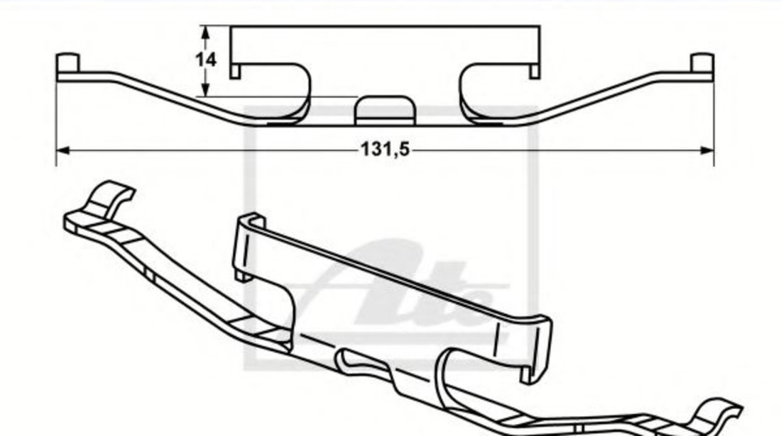 Arc, etrier frana VW TOUAREG (7LA, 7L6, 7L7) (2002 - 2010) ATE 11.8116-0310.1 piesa NOUA