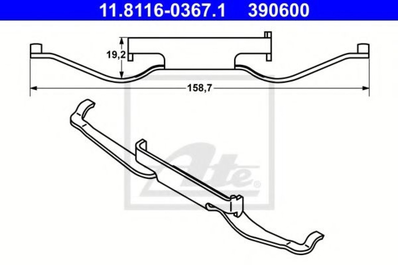 Arc, etrier frana VW TRANSPORTER V platou / sasiu (7JD, 7JE, 7JL, 7JY, 7JZ, 7FD) (2003 - 2016) ATE 11.8116-0367.1 piesa NOUA