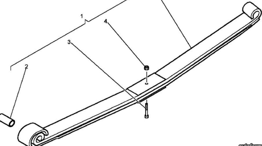 Arc lamelar punte cu 2 foi spate Renault Midlum FEDERN 5010488232