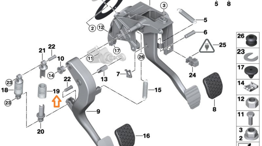 Arc Pedala Ambreiaj Oe Bmw 35311165566