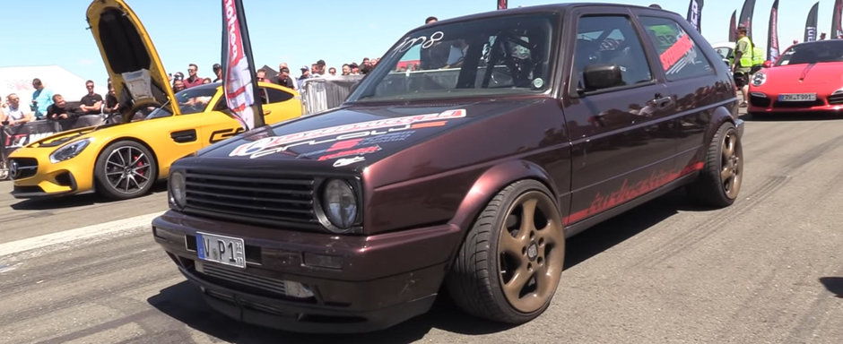 Are 1.300 de cai si face de rusine orice supercar pe pista de drag. Viteza impresionanta atinsa de acest GOLF