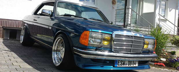 Are un V8 urias sub capota si a fost tinut numai in "puf". Cu cat se vinde acum acest Mercedes W123 Coupe