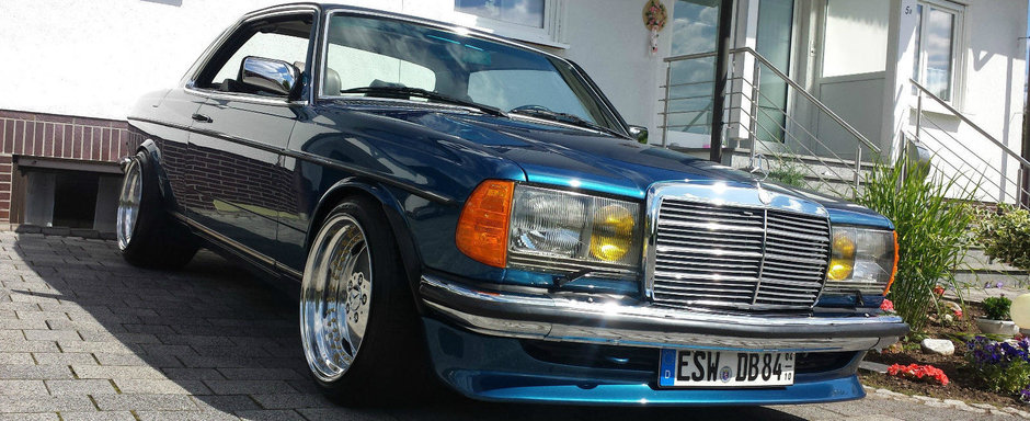 Are un V8 urias sub capota si a fost tinut numai in "puf". Cu cat se vinde acum acest Mercedes W123 Coupe