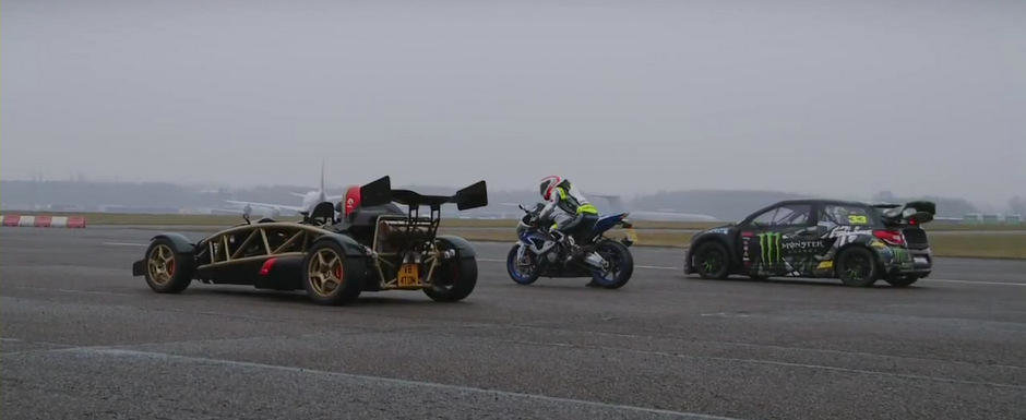 Ariel Atom V8. BMW HP4. Citroen DS3 Rallycross. DRAG RACE!