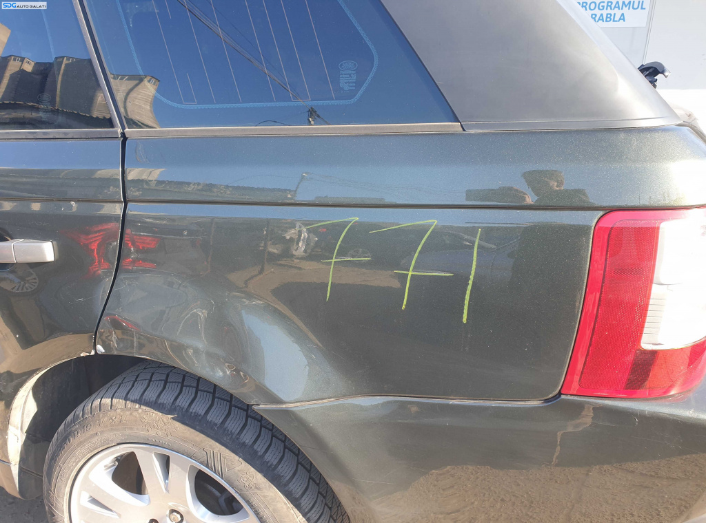 Aripa Caroserie Stanga Spate cu Imperfectiuni Land Rover Range Rover Sport L320 2005 - 2009 Culoare LRC 904 Tonga Green [K4424]