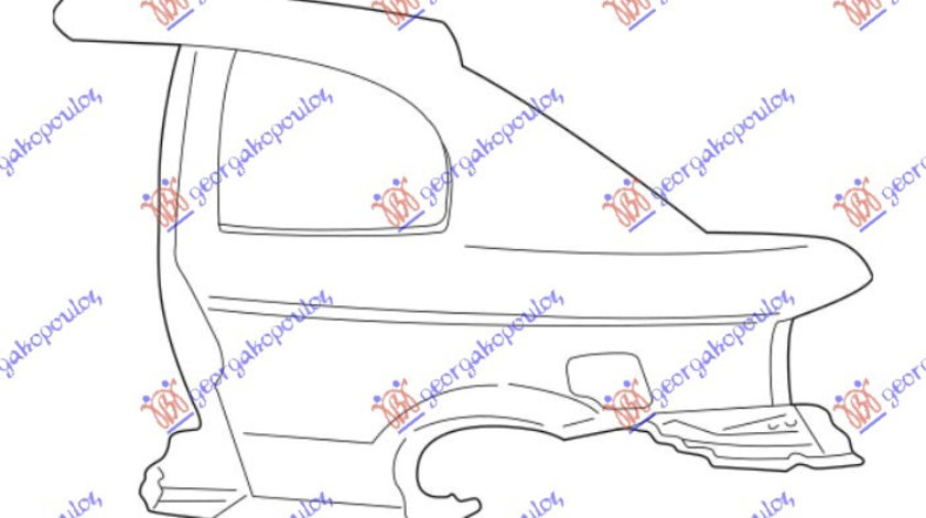 Aripa Dreapta Spate Originala Hyundai Accent H/B 2003-2004-2005