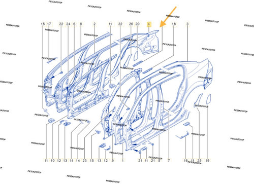 Aripa dreapta spate Renault Megane 2 2005-2008 NOUA 7751475051 (4 USI)