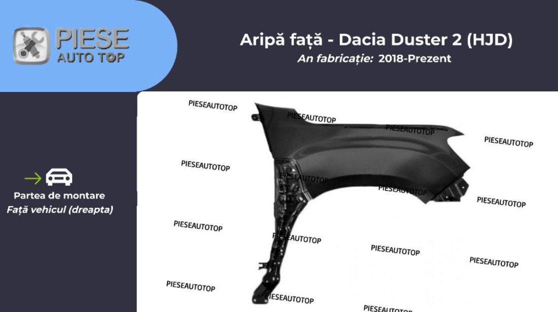 Aripa fata dreapta Dacia Duster 2 2019 NOUA 631006076R