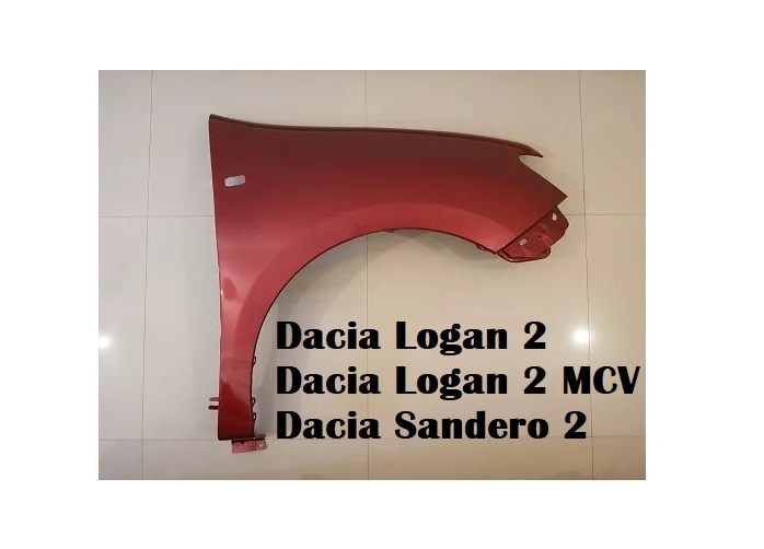 Aripa fata dreapta vopsita rosu Dacia Logan 2 MCV 2013-2020 NOUA (Rosu B76)