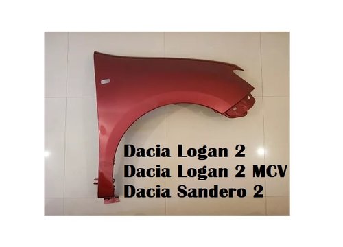 Aripa fata dreapta vopsita rosu Dacia Logan 2 MCV 2013-2020 NOUA (Rosu B76)