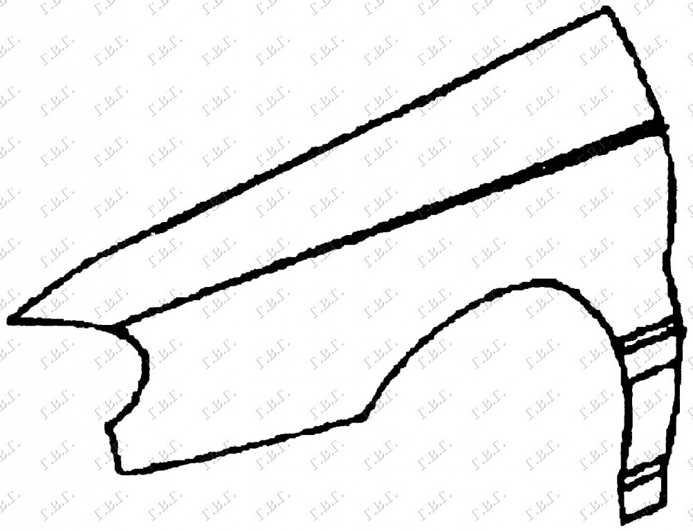Aripa Fata - Hyundai Lantra 1993 , 66311-28070