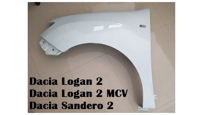Aripa fata stanga alba Dacia Logan 2 MCV 2013-2020 NOUA (alb 369)