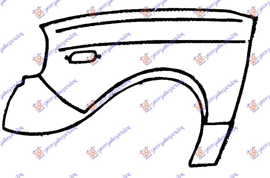 Aripa Fata - Toyota Hilux- (Rn 20/25) 1974 , 53802-1a190