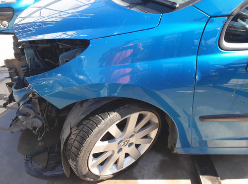 Aripa Stanga Fata Peugeot 207 CC Cabrio 2006 - 2014 Culoare KMU Neysha Blue [K6567]