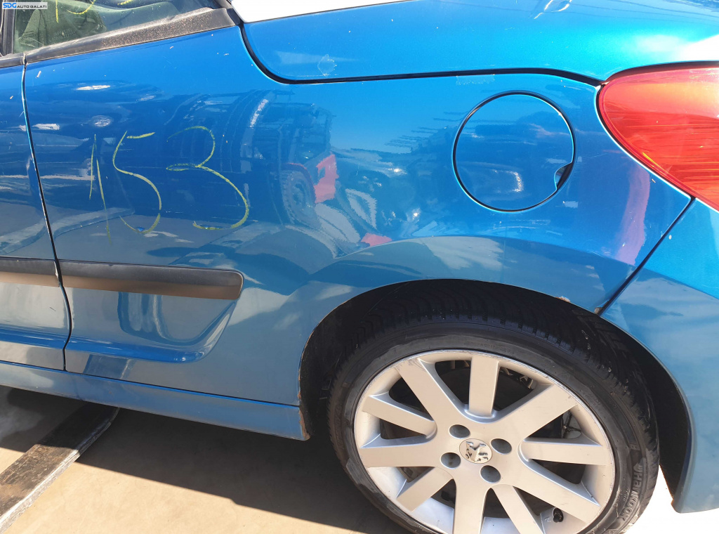 Aripa Stanga Spate Peugeot 207 CC Cabrio 2006 - 2014 Culoare KMU Neysha Blue [K6576]