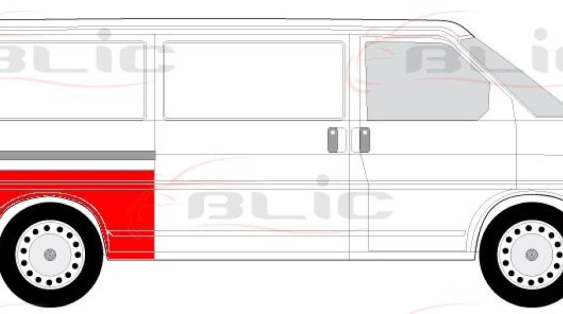 Aripa VW TRANSPORTER IV Autobus 70XB 70XC 7DB 7DW Producator BLIC 6504-01-9558534P