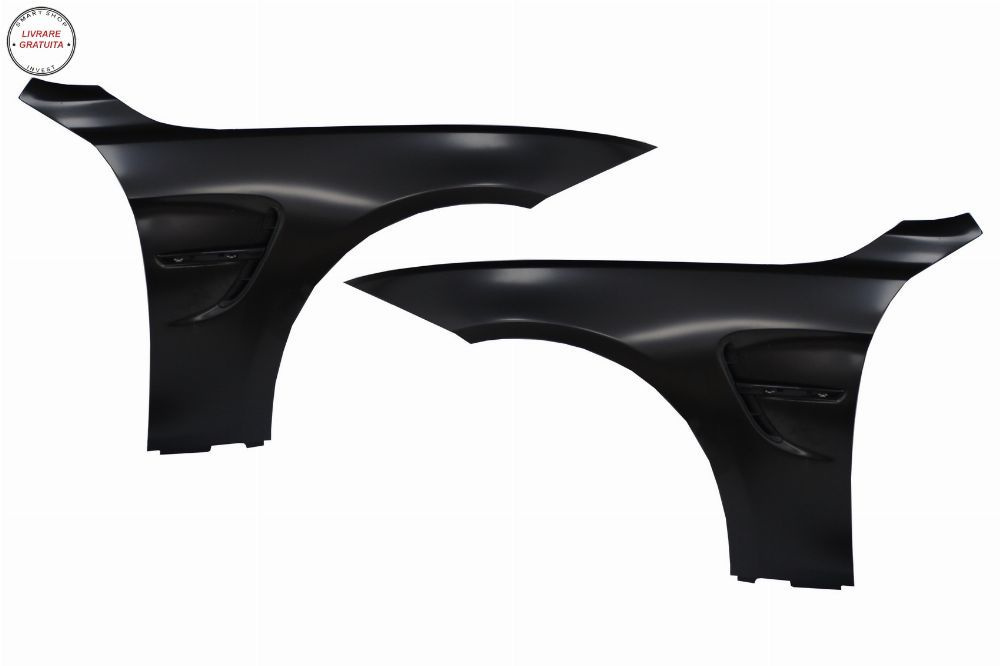 Aripi Laterale BMW 4 Series F32 F33 F36 (2013-02.2017) Ornament Negru M4 Design- livrare gratuita