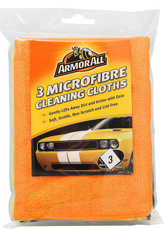 ArmorAll Set 3 Lavete Microfibra Microfibre Cleaning Cloths GAA40075EN