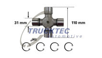 Articulatie, cardan (0134038 TRU) MERCEDES-BENZ