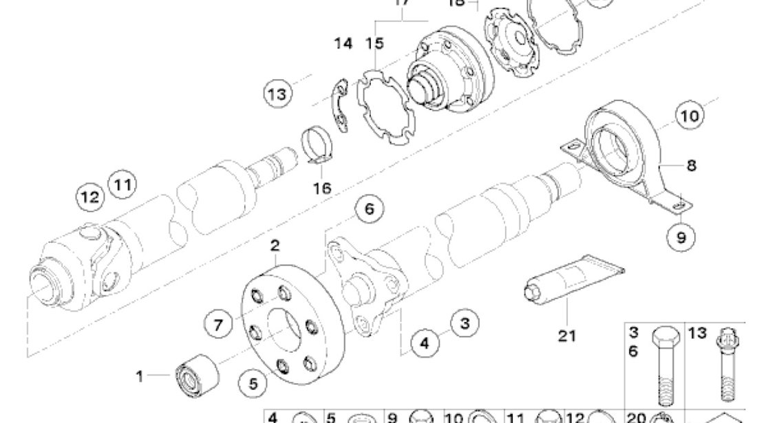 Articulatie cardan E 60 xd BMW OE 26117525812