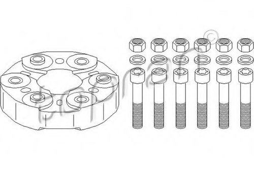Articulatie, cardan MERCEDES C-CLASS (W203) (2000 - 2007) TOPRAN 401 897 piesa NOUA