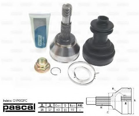 Articulatie, planetara FIAT DUCATO platou / sasiu (280) (1982 - 1990) PASCAL G1P002PC piesa NOUA