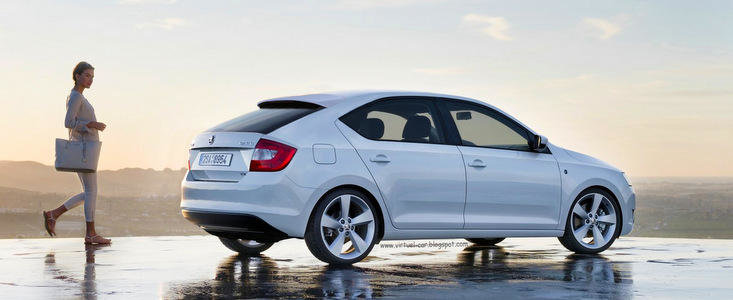 Asa ar putea arata viitoarea Skoda Rapid hatchback Asa ar putea arata viitoarea Skoda Rapid hatchback
