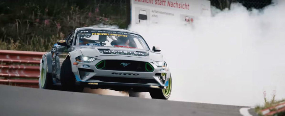 Asa ceva nu s-a mai vazut. Drift pe Nurburgring cu Vaughn Gittin Jr. si un Mustang de 900 de cai