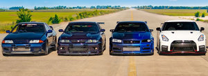 ASTA e cursa asteptata de toti pasionatii. LINIUTA intre cele mai cunoscute generatii ale lui Nissan GT-R