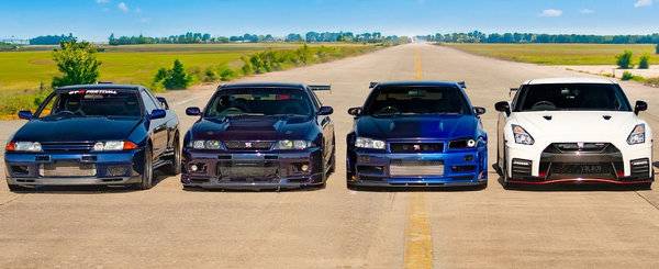 ASTA e cursa asteptata de toti pasionatii. LINIUTA intre cele mai cunoscute generatii ale lui Nissan GT-R