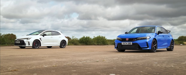 ASTA e cursa pe care nu stiai ca vrei sa o vezi. LINIUTA intre noua Toyota GR Corolla si Honda Civic Type R