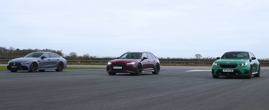 Asta e momentul asteptat de toata lumea. Liniuta cu noul BMW M5, Audi RS6 Performance si Mercedes-AMG GT63 S Asta e momentul asteptat de toata lumea. Liniuta cu noul BMW M5, Audi RS6 Performance si Mercedes-AMG GT63 S