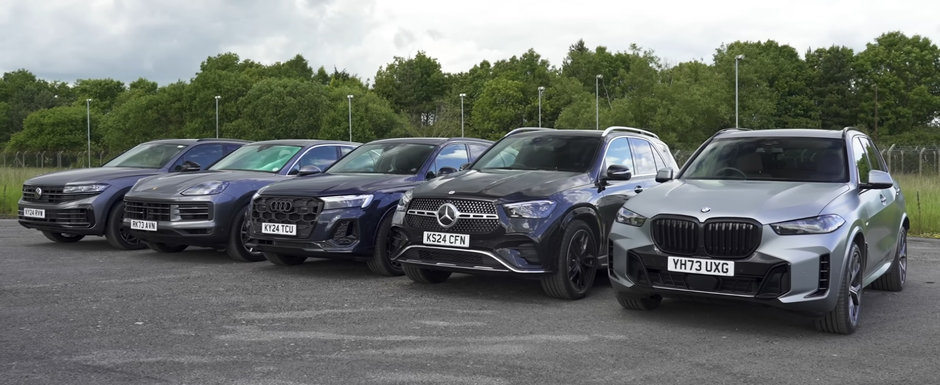 ASTA e momentul pe care il asteptam cu totii. TEST comparativ cu noul Volkswagen Touareg, Audi Q7, BMW X5, Mercedes GLE si Porsche Cayenne