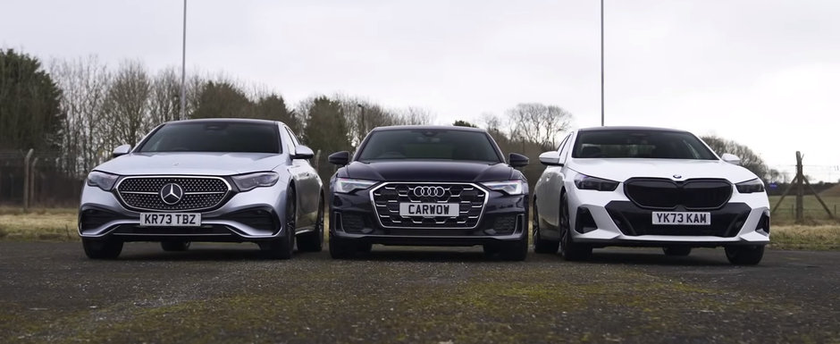 ASTA e momentul pe care il asteptam cu totii. TEST comparativ cu noul BMW Seria 5, Audi A6 si Mercedes E-Class ASTA e momentul pe care il asteptam cu totii. TEST comparativ cu noul BMW Seria 5, Audi A6 si Mercedes E-Class