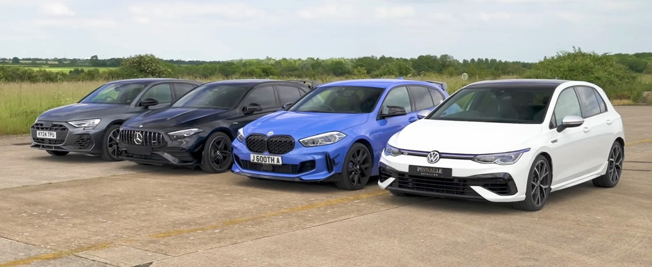ASTA e momentul pe care il asteptam cu totii. LINIUTA intre noul Audi S3, BMW M135i, Mercedes A35 AMG si Volkswagen Golf R ASTA e momentul pe care il asteptam cu totii. LINIUTA intre noul Audi S3, BMW M135i, Mercedes A35 AMG si Volkswagen Golf R